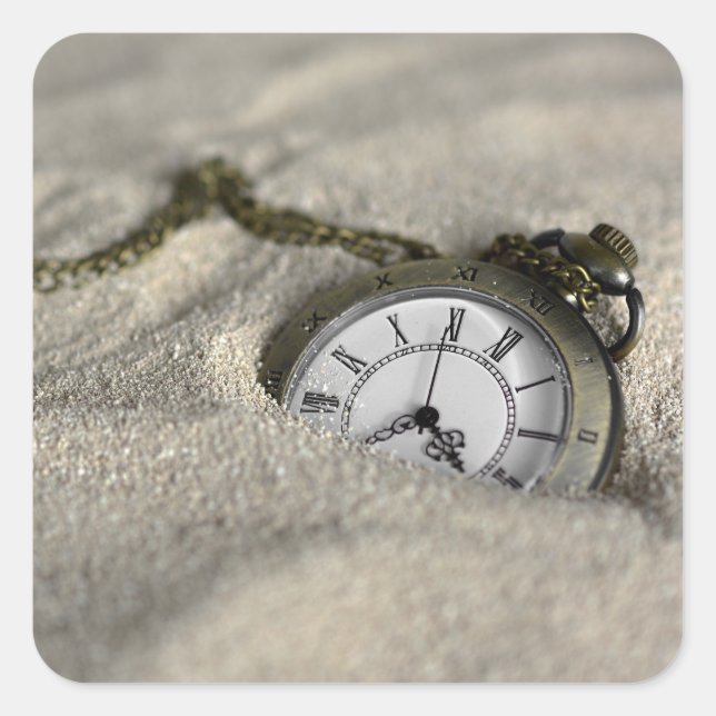 Adesivo Quadrado Pocket Watch - The Sands of Time (Frente)