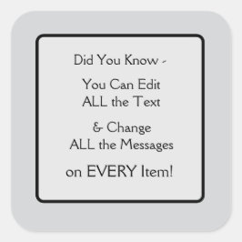 Adesivo Quadrado Pode Editar