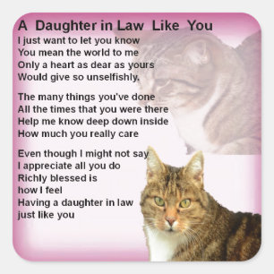 Adesivo Quadrado Poema da nora dos gatos