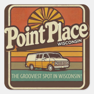 Adesivo Quadrado Point Place Wisconsin
