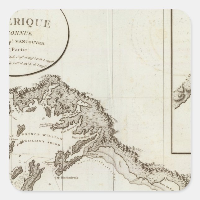Adesivo Quadrado Point Riou to Point Possession Alaska (Frente)