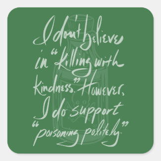 Adesivo Quadrado Poisoning Politely
