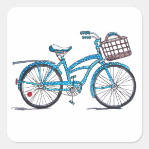 Adesivo Quadrado Poka Dot Beach Cruiser Sticker