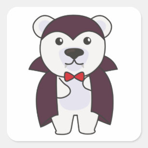 Adesivo Quadrado Polar Bear Halloween Filhos do Diabo Corvo Esquadr