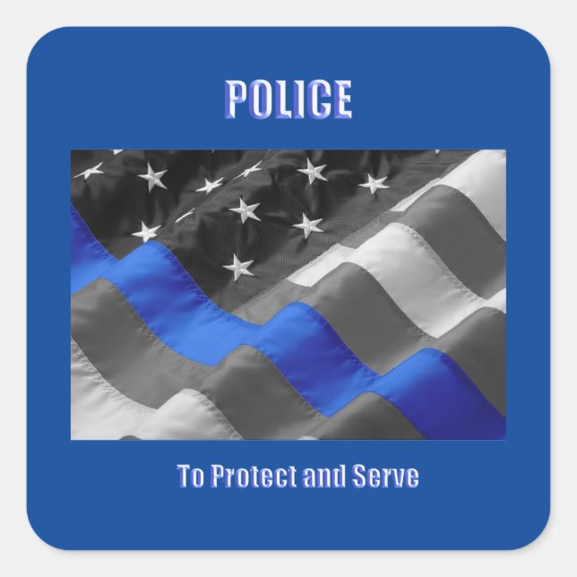 Adesivo Quadrado Polícia (Frente)