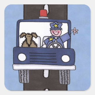 Adesivo Quadrado policial