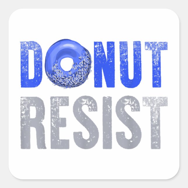 Adesivo Quadrado Policial Shirt Thirt Blue Line Rosquinha Resist J (Frente)