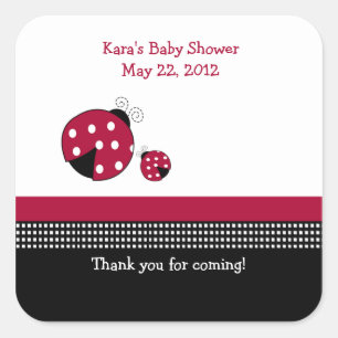 Adesivo Quadrado Polkadot Ladybug SQUARE Favor Sticker