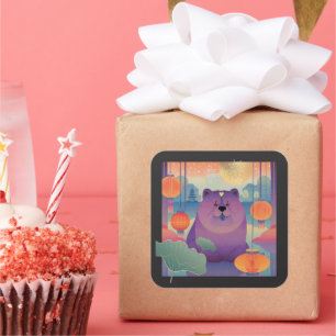 Adesivo Quadrado POLLY PLUM Chow