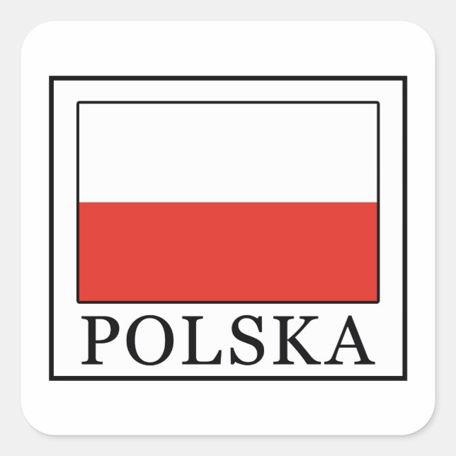 Adesivo Quadrado Polska (Frente)