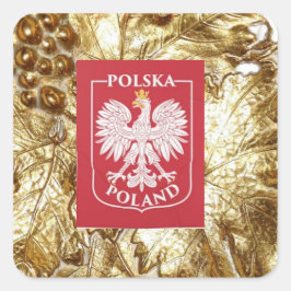 ADESIVO QUADRADO POLSKA POLÔNIA