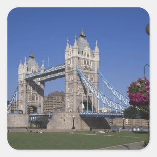 Adesivo Quadrado Ponte da Torre, Rio Tâmisa, Londres, Inglaterra