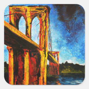 Adesivo Quadrado Ponte de Brooklyn a Utopia 2009