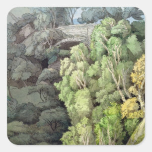 Adesivo Quadrado Ponte do Diabo, 1810 (c/c com caneta e tinta por c