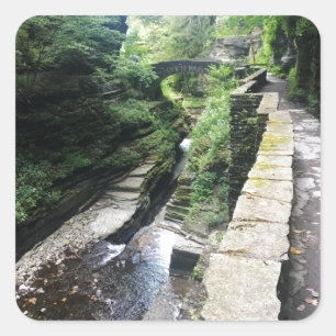 Adesivo Quadrado ponte estadual de robert h. treman