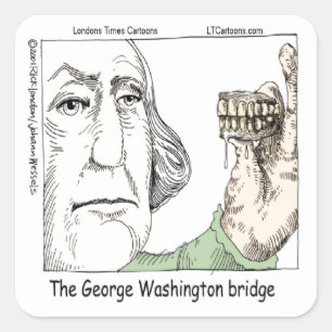 Adesivo Quadrado Ponte George Washington & Dentaduras Presente Dive