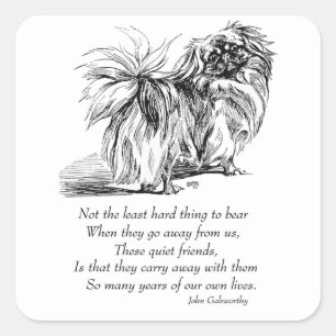 Adesivo Quadrado Ponte Pekingese Dog Rainbow