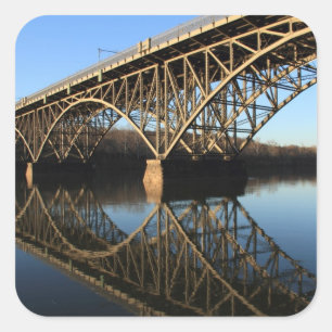 Adesivo Quadrado Ponte sobre o rio de Schuylkill