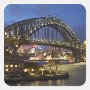 Adesivo Quadrado Ponte Sydney Harbor e Hotel Park Hyatt Sydney