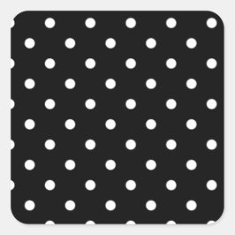 Adesivo Quadrado Ponto Preto E Branco