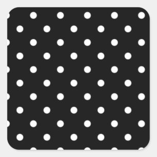 Adesivo Quadrado Ponto Preto E Branco