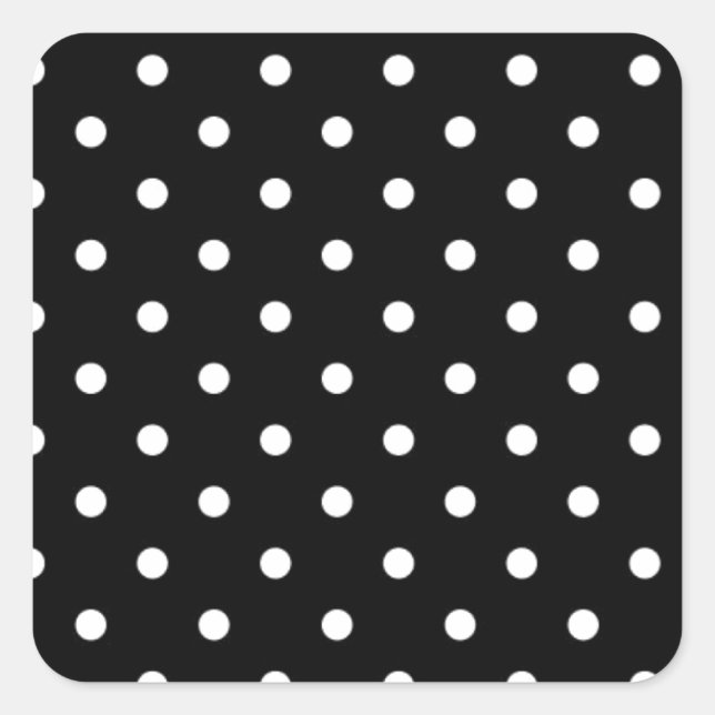 Adesivo Quadrado Ponto Preto E Branco (Frente)
