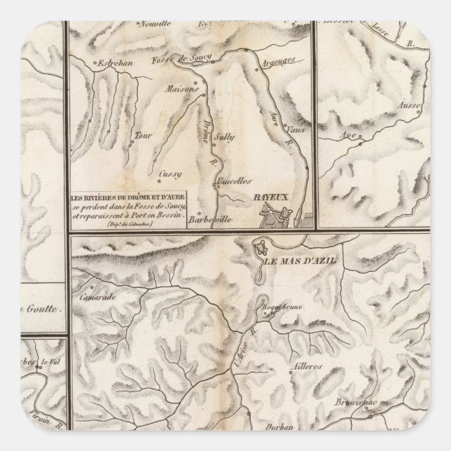 Adesivo Quadrado Ponts naturels (Frente)