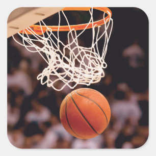 Adesivo Quadrado Pontuação de Basquete
