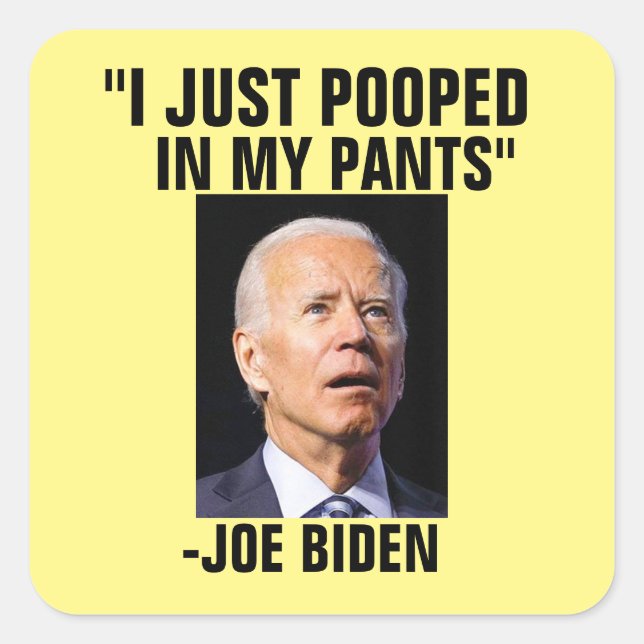 ADESIVO QUADRADO POOPY JOE BIDEN STICKERS (Frente)