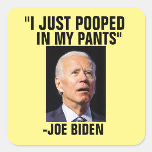 ADESIVO QUADRADO POOPY JOE BIDEN STICKERS