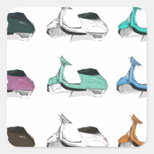 Adesivo Quadrado Pop art de Lambretta