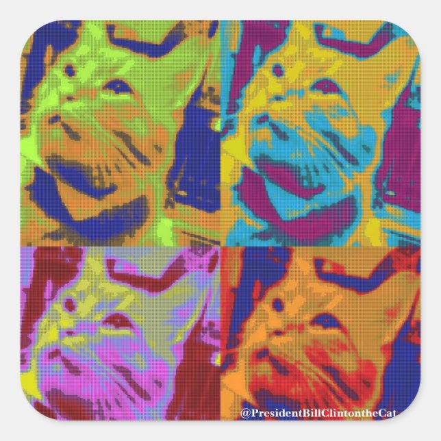 Adesivo Quadrado Pop vai para o presidente! (Frente)