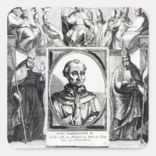 Adesivo Quadrado Pope Hadrian II