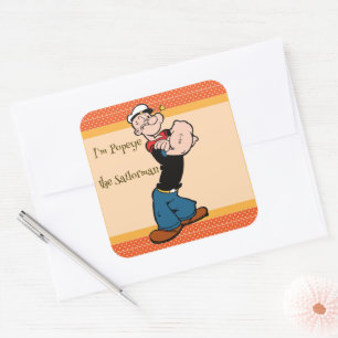 Adesivo Quadrado Popeye Sticker