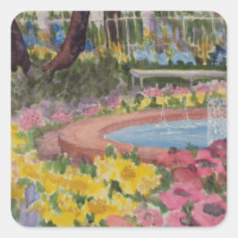 Adesivo Quadrado Poppies de Jardim do Prescott Park Portsmouth NH