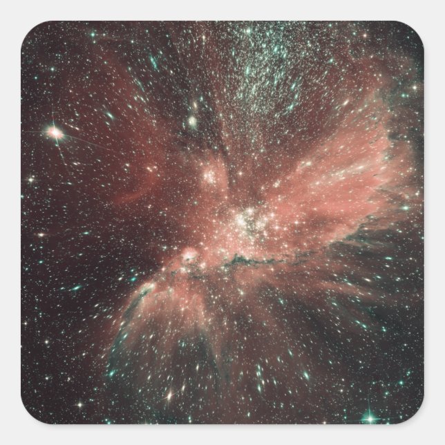 Adesivo Quadrado População de estrelas crianças na Via Látea (Frente)