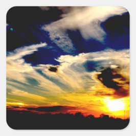 Adesivo Quadrado Pôr do sol