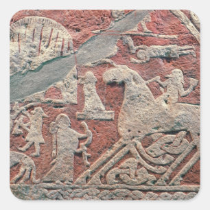 Adesivo Quadrado Pormenores dos números que ilustram uma saga