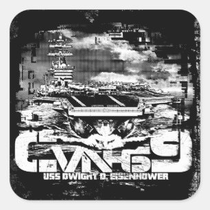 Adesivo Quadrado Porta-aviões Dwight D. Eisenhower Sticker