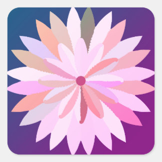 Adesivo Quadrado Porta copos de papel da ventoinha rosa