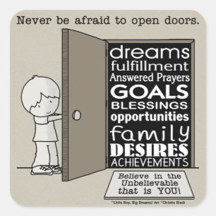 Adesivo Quadrado Portas abertas