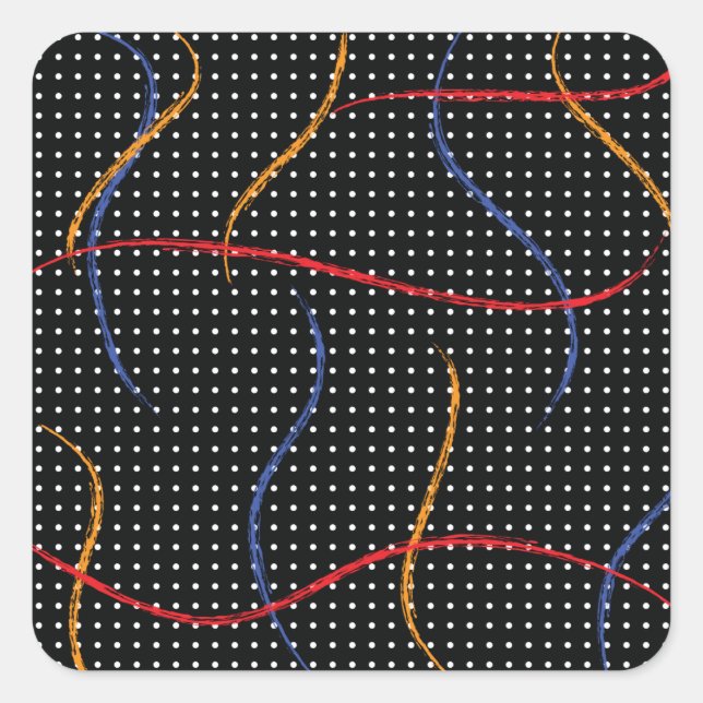 Adesivo Quadrado Portas e Splatter de Pintura Retroativa (Frente)