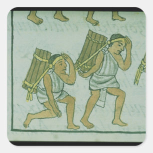 Adesivo Quadrado Porteiros astecas, 'do Codex florentino