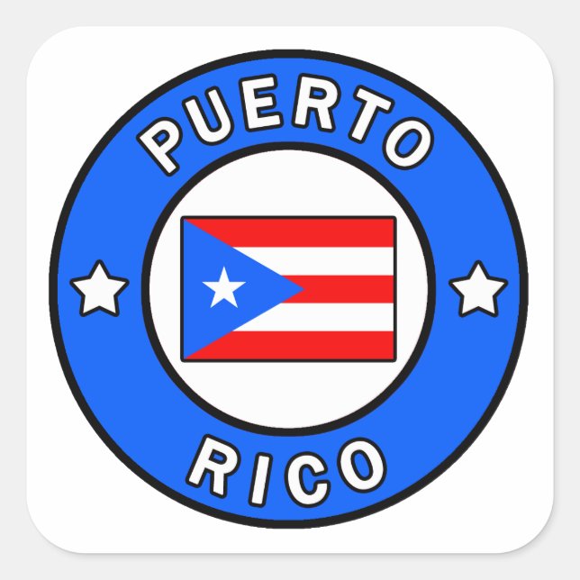Adesivo Quadrado Porto Rico (Frente)