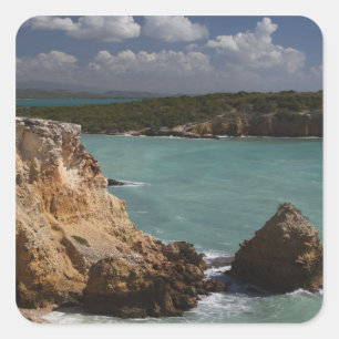 Adesivo Quadrado Porto Rico, Costa Oeste, Cabo Rojo, litoral 3