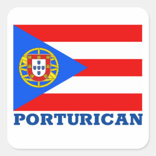 Adesivo Quadrado Portu-Rican