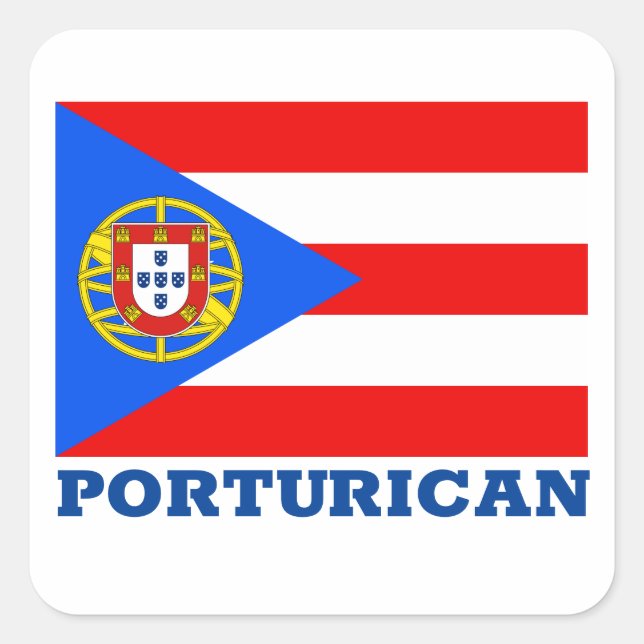 Adesivo Quadrado Portu-Rican (Frente)