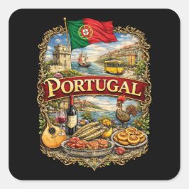 Adesivo Quadrado Portugal