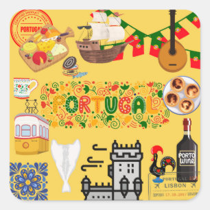 Adesivo Quadrado Portugal