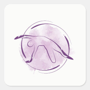 Adesivo Quadrado pose de ioga